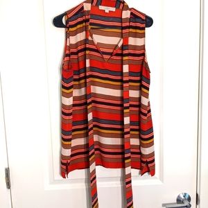 Ann Taylor Loft Sleeveless Striped Blouse